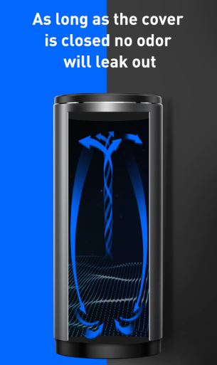 XtraCan car trash can with sleek minimalist design.