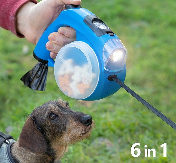 Close-up of Pat Pet 6-in-1 Retractable Leash features