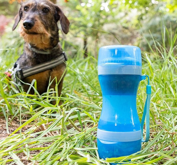 Back view of the minimalist 2-IN-1 pet bottle