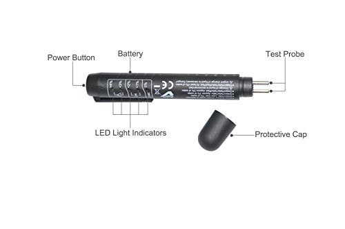 Brake fluid tester with 5-color LED light indicators for automotive