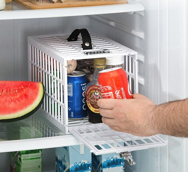  Sleek and compact fridge locker for kitchen organization