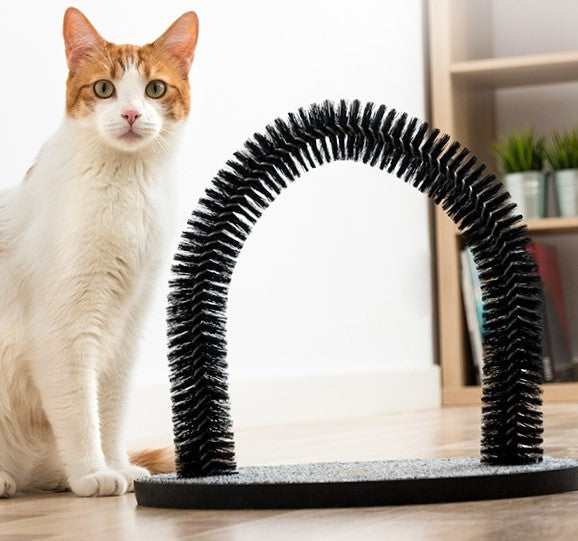 Grooming and scratching post for cats