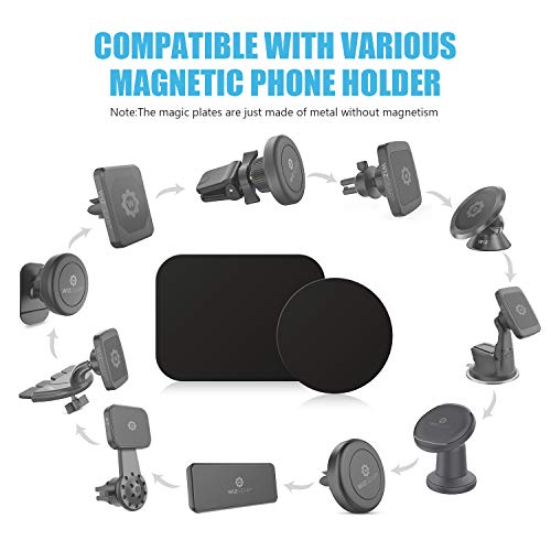 Magnetic mount plates with adhesive for a secure hold