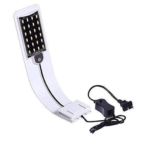 Modern aquarium LED clip with minimalist design for underwater lighting