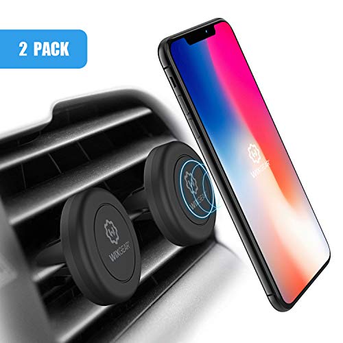 Car phone mount with magnetic attachment
