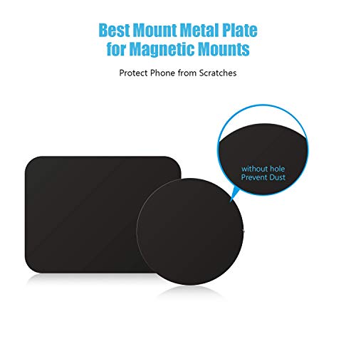 Rectangle magnetic mount plates included in 4-pack