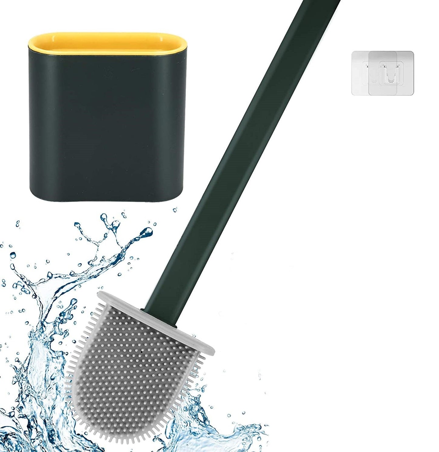 Close-up of the Brushine Pro Gentle Hairbrush, showcasing its sleek handle and soft bristles.