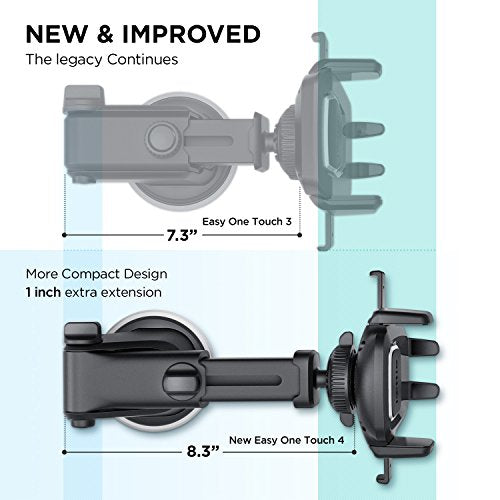 One touch car phone holder with adjustable mounting system