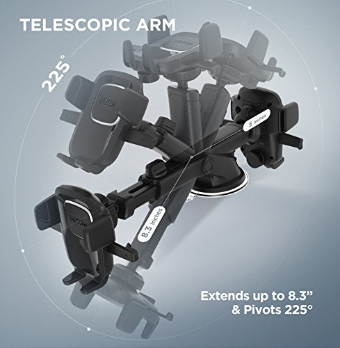 Sleek and secure one touch phone mount for car dashboards