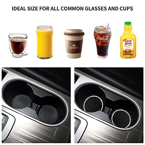 Car cup holder set, minimalist style, universal vehicle fit