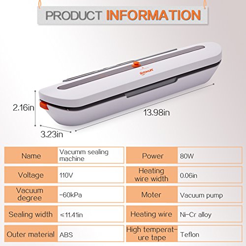 SealMaster vacuum food sealer with compact design