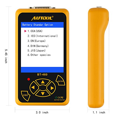 Battery tester for automotive use
