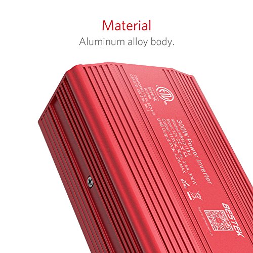 300W Car Power Inverter 12V to 110V AC with Dual USB Charging Ports