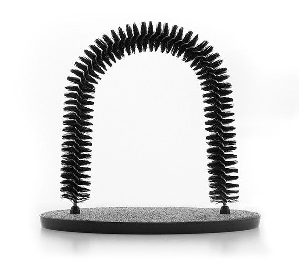 Patented cat scratcher and grooming arch