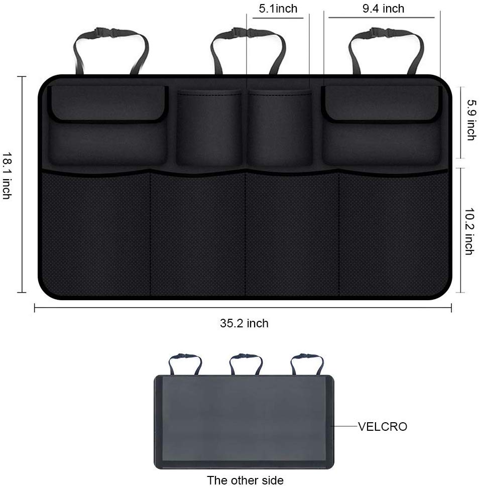 Elevate your trunk space with our compact car organizer system