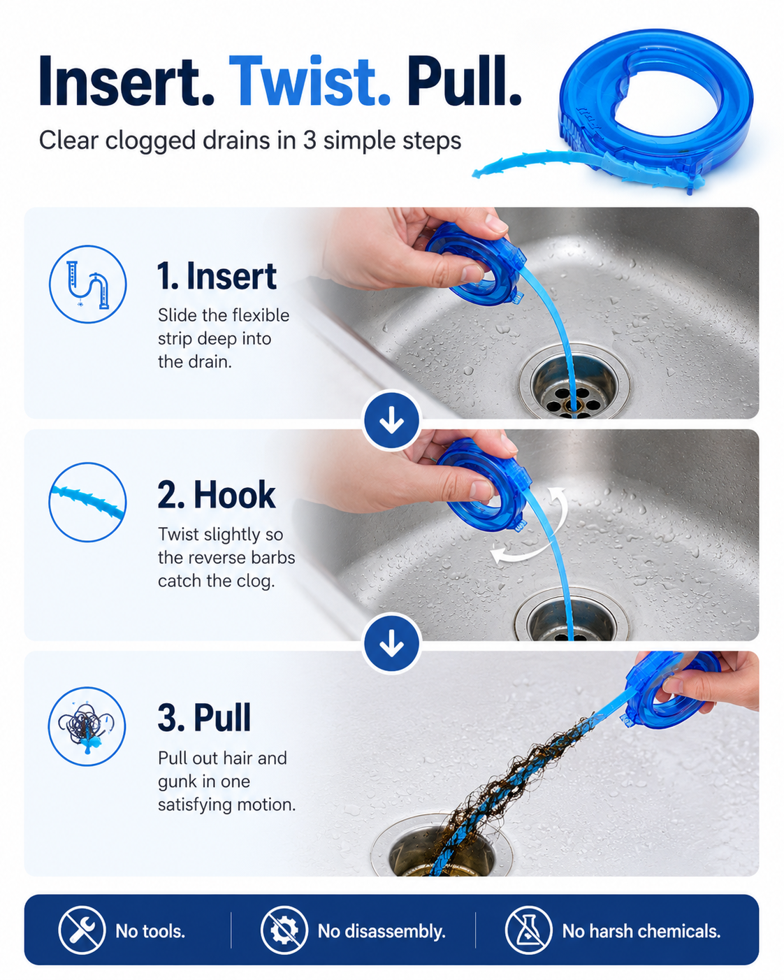 FixNext™ FlexiClaw Drain Snake