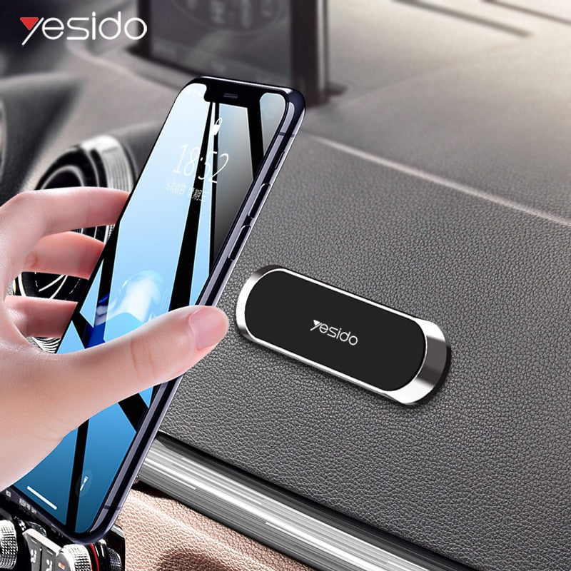Minimalist magnetic phone holder for home or office