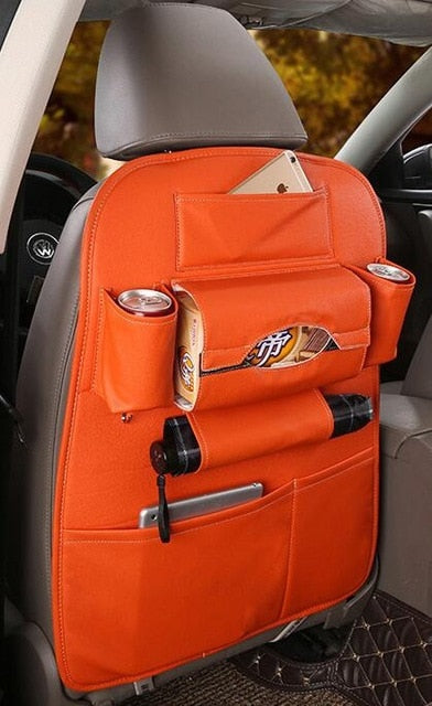 Auto back seat storage organizer