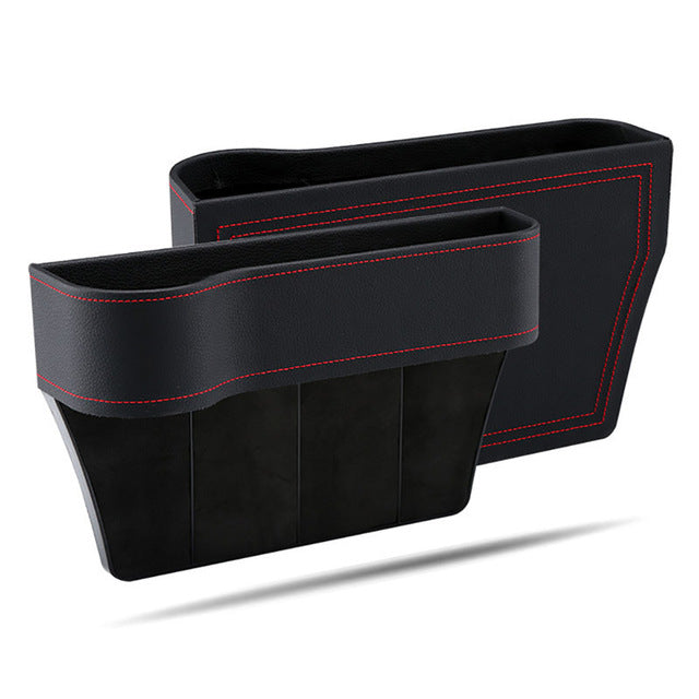Minimalist console storage organizer for seat and back of car