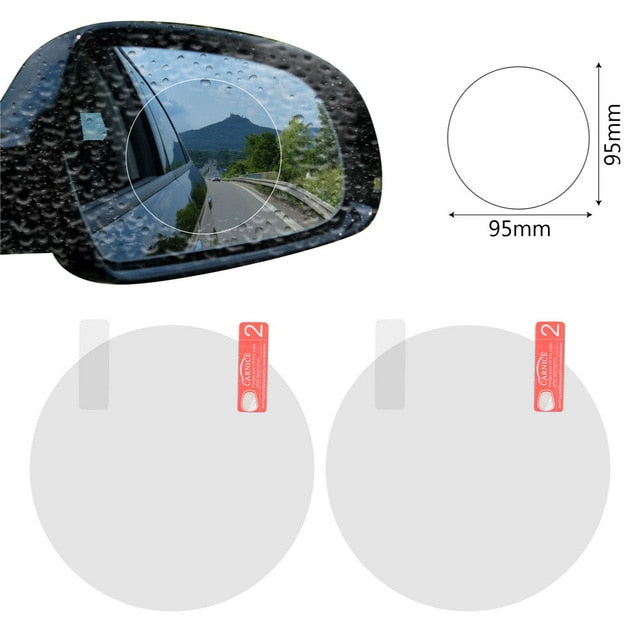 Anti Fog Car Mirror in use during rainfall