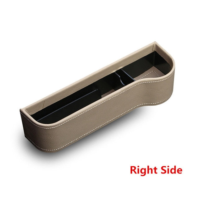 Back view of minimalist console storage organizer for seat and back of car