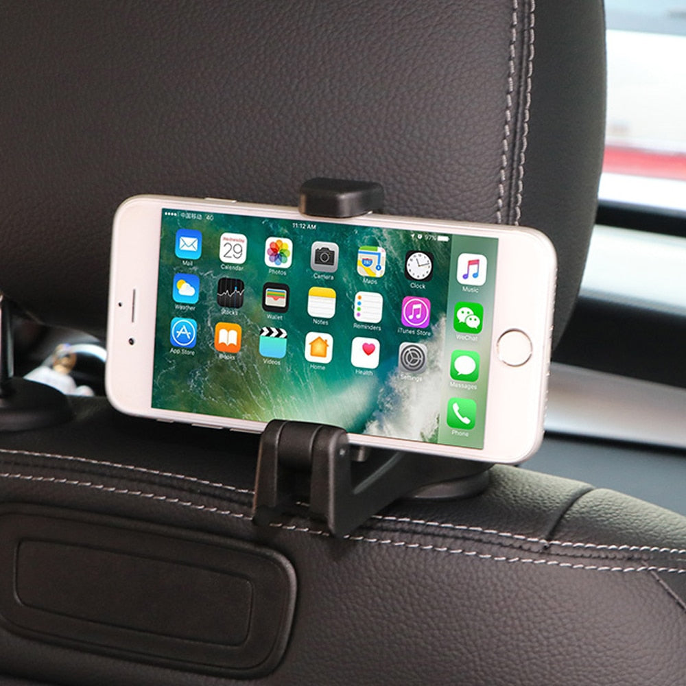Minimalist Car Headrest Hooks for organized travel