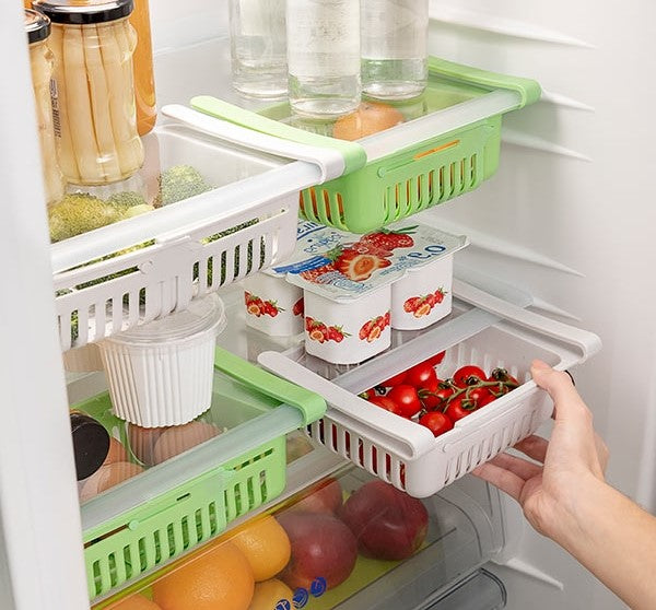 Adjustable fridge organisers, pack of 2